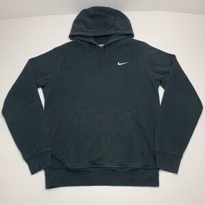Nike Hoodie Y2k Swoosh Faded Black Pullover Sweatshirt Mens Size Small